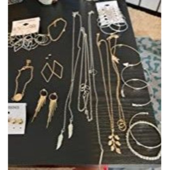 51 PCS Gold Silver Jewelry Set with 6 PCS Necklace,9 PCS Bracelet,36 PCS… - Picture 2 of 12